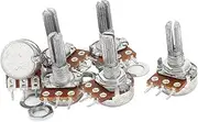 Aexit B (Control electrical) Type Single Linear Knurled Shaft Taper Rotary Potentiometer 50K OHM (58ry755qf646) 6 Pcs