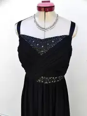 AUTOGRAPH Black Beaded DRESS Size 22 NWT NEW Midi Evening Cocktail Party