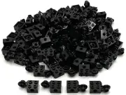 Lego 100 New Black Technic Bricks Modified 2 x 2 Pin Hole and Rotation Joints