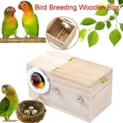 Wooden Parrot Small Bird Breeding Nest Box Nesting House For Lovebird P2B7