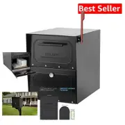 Galvanized Steel Mailbox with Anti-Pry Lock - Contemporary Design, 2250 cu in