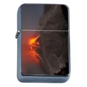 Volcanoes D7 Flip Top Oil Lighter Wind Resistant