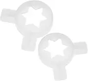 ULTECHNOVO 2Pcs Ice Cream Nozzle Tips Food Grade Replacement Parts for Ice Cream Maker Easy to Compatible