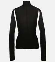 [Khaite] Khaite Marlowe virgin wool turtleneck top AU 8 black