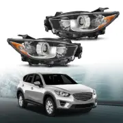 Halogen Projector Headlights Assembly Fit For 2013-2016 Mazda CX-5 Left+Right (for: Mazda)