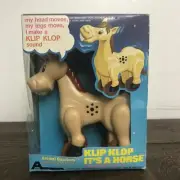 Vintage 1979 Arco Animal Quackers "Klip Klop It's a Horse" Animated Pull Toy