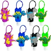 Kids Hand Sanitizer Travel Size Holder Keychain, Cute Mini Bottles for Girl, Boy, Baby Women,School,Backpack 1Oz Bulk8pcs