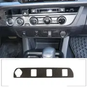 ABS Carbon Fiber Cigarette Lighter Switch Frame Cover For Toyota Tacoma 15-20 (for: Toyota)