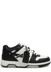 Off-white Out Of Office Panelled Leather Sneakers - Black And White - 5 5