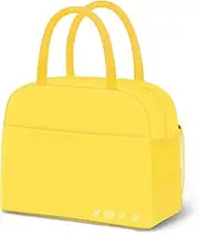 [DALINDA] Lunch Bag Women Lunch Box for Women Men Reusable Insulated Lunch Tote Bag,Food Handbags Case High Capacity for Travel Work Picnic - Yellow, LB-B—002