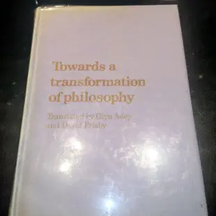 哲學外文書 Apel/ Toward a Transformation of Philosophy