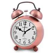 Analogue Alarm Clock Timemark Golden 9 x 13.5 x 5.5 Cm
