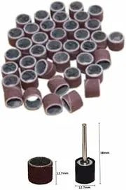 OSALADI Sanding Drum Kit Bands Mandrel 6.35/9.5/12.7mm Drum Sander for Nail Drill