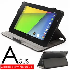 ◆免運費~另加贈電容觸控筆◆Google New Nexus 7 II FHD 2013(二代)專用頂級平板電腦薄型皮套 保護套 可多角度斜立手持帶筆插