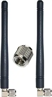 2-Pack WiFi Antenna GSM/2.4G/3G/4G WiFi Aerial SMA Male 90° Elbows Adapter Rotatable 360° Connector 3DBi Omni-Directional Wifi Signal Antenna for Wireless Router