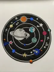 Large Solar System Embroidered Patch Sew/Iron On 5" in Diameter