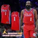 【NIKE 耐吉】球衣 費城76人 主場紅 主場藍 76ers 哈登 James Harden 城市版 網眼透氣(DO9539-664)