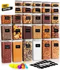[30 Pack] Airtight Food Storage Container Set -Pantry Storage Containers Organi