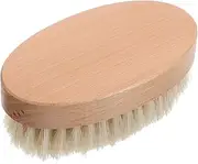 Healeved Horsehair Shoe Brush Wooden Handle Soft Bristles Boot Polish Brush Dust Sweeping Portable Design Easy to Use