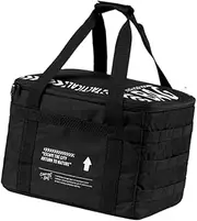 koolsoo Camping Storage Bag Storage Case Tableware Storage Protector Camping Lantern Bag Gas Tank Bag for Hiking Cooking Travel BBQ, Black