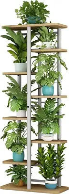 8 Tier 9 Potted Plant Stand Indoor Outdoor Planter Rack Storage Organizer for Pa