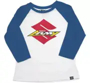 Factory Effex Youth Suzuki Army Baseball Tee L Royal/White 22-83414