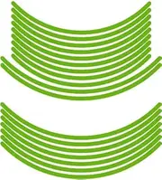 MDF RIM-10M-GR-16 & 17N Rim Stripe, Solid Type, Lime Green, [No Letter] 0.4 inch (10 mm) Width, 16 & 17 Inches