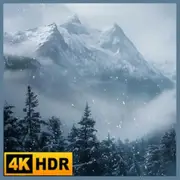 Snowy Mountain Screensaver - Winter Scene with Sounds
