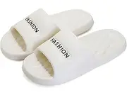 [lskdnrufh] Sandals Comfort Shower Shoes for Women Men Non-slip Quick Drying Bathroom Slippers Soft Sandals for Living Room, Pool, Beach, SPA, Public Showers, Indoor, Outdoor Ladies Sandals, white, 38 EU