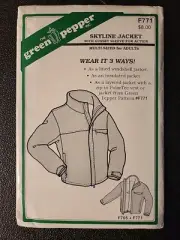 Green Pepper Pattern F771 Windshell Jacket Insulated Sizes Xs - Xxl Uncut
