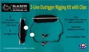 Outrigger Rigging Kit - Two 50 Ft Pre-Rigged Dacron Lines with Outrigger Clips