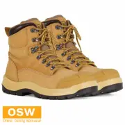 Mens WHEAT Side ZIP NUBUCK Leather Anti-Static COMPOSITE Toe Cap Work Boots 9F1