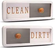 TEYGA Bamboo Dishwasher Magnet Clean Dirty Sign - Clean Dirty Magnet for Dishwasher, Dirty Clean Dishwasher Magnet, Dishwasher Clean Dirty Sign, Clean and Dirty Dishwasher Magne