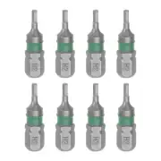 8pcs H2 Hex Screwdriver Bit 2mm 1/4" Hex Shank Magnetic Power Drill Bits