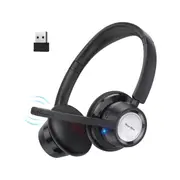 New Bee BH58 Wireless Office Headset - Noise-Canceling Bluetooth (Black)