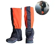 Waterproof Kids Leg Boot Gaiters Hiking Climbing Protective Gear - Orange