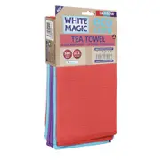 3pc White Magic Reusable 70x50cm Tea Towel Soft Absorbent Drying Cloth Rainbow
