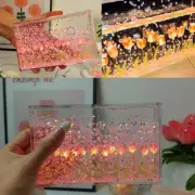 Acrylic Floral Flowing Lamp 3D Tulip Pattern LED Night Light Christmas Decor
