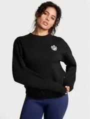 VS Pink black crewneck sweatshirt light sky blue New York pink dog 2004 logo XL