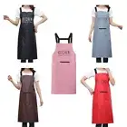 Leather Work Apron with Pockets for Men Women with Crossback Chef Cooking Apron