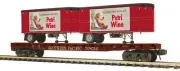 MTH Premier O #508549 Southern Pacific Petri Flat Car 20' Pup Trailers 20-95557