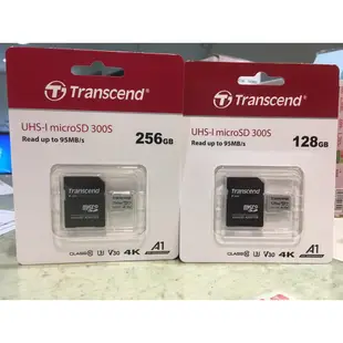 升級100M 創見 MicroSDXC TF 64G 128G 256G U3 A1 記憶卡 附轉卡 64G 300S