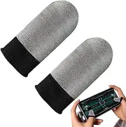 Finger Sleeves for Game,Anti-Slip Silver Fiber Cots Protector Fingertips Finger Sleeve - Touchscreen Breathable Thumb Protectors Covers for Women, Men Mobile Phone Games