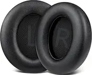 SOULWIT Earpads Replacement for Anker Soundcore Space Q45 Headphones, Ear Pads Cushions with Softer Protein Leather, Noise Isolation Foam - Black