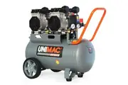 UNIMAC 50L 3.0HP Silent Oil-Free Electric Air Compressor, Portable, Twin Nitto Outlets