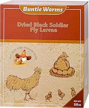 10LB Dried BSFL Calcium Grubs for Chickens, Birds, Reptiles and Amphibians