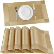 Placemats Set of 6, Place Mats for Kitchen Dining Table, Heat-Resistant Anti-...