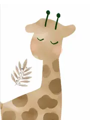 [Namly Design] Poster – Giraffe with Leaves