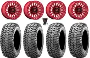 Fuel Rincon Bdlk 15" Wheels Red 29" Liberty Tires Polaris RZR XP 1000 / PRO XP