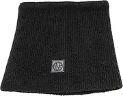 IMMA AS ROMA ASR Leather Patch Knitted Warm Neck Black
